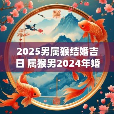 2025男属猴结婚吉日 属猴男2025年婚姻如何