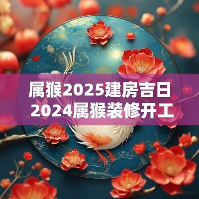 属猴2025建房吉日 2025属猴装修开工吉日
