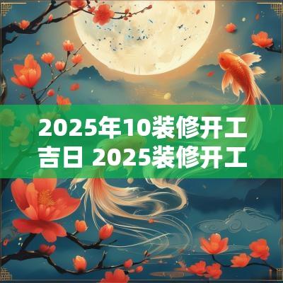 2025年10装修开工吉日 2025装修开工吉日