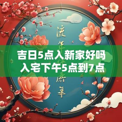 吉日5点入新家好吗 入宅下午5点到7点好吗