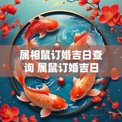 属相鼠订婚吉日查询 属鼠订婚吉日
