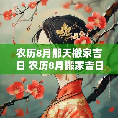 农历8月那天搬家吉日 农历8月搬家吉日2025年