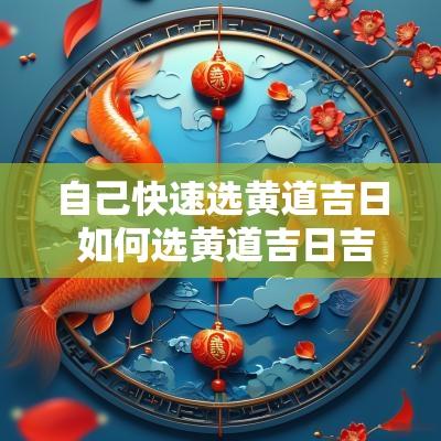 自己快速选黄道吉日 如何选黄道吉日吉时口诀