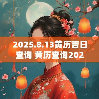 2025.8.13黄历吉日查询 黄历查询2025年黄道吉日