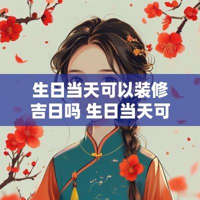 生日当天可以装修吉日吗 生日当天可以动土装修房子吗