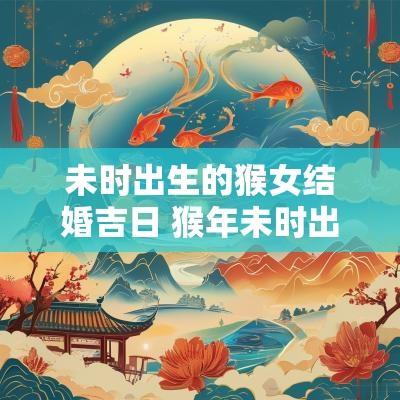 未时出生的猴女结婚吉日 猴年未时出生的女孩命运