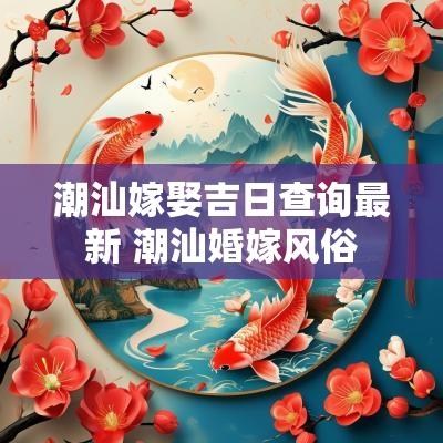 潮汕嫁娶吉日查询最新 潮汕婚嫁风俗