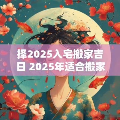择2025入宅搬家吉日 2025年适合搬家入宅的吉日