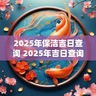 2025年保洁吉日查询 2025年吉日查询