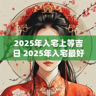 2025年入宅上等吉日 2025年入宅最好的日子