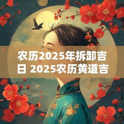 农历2025年拆卸吉日 2025农历黄道吉日查询