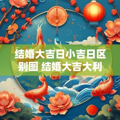 结婚大吉日小吉日区别图 结婚大吉大利是什么意思