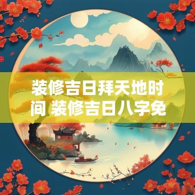 装修吉日拜天地时间 装修吉日八字免费查
