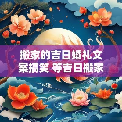 搬家的吉日婚礼文案搞笑 等吉日搬家发朋友圈文案 搬家的吉日婚礼文案搞笑 等吉日搬家发朋友圈文案