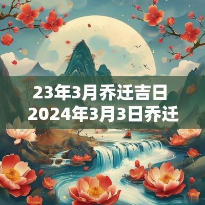 23年3月乔迁吉日 2025年3月3日乔迁好吗