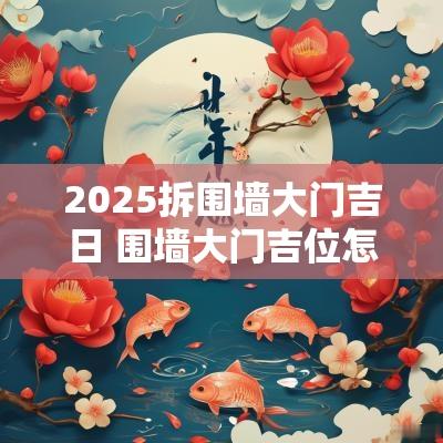 2025拆围墙大门吉日 围墙大门吉位怎么找