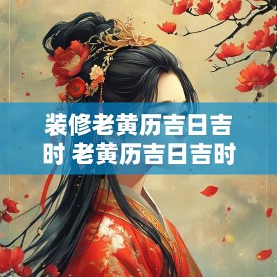 装修老黄历吉日吉时 老黄历吉日吉时装修