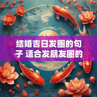 结婚吉日发圈的句子 适合发朋友圈的结婚文案