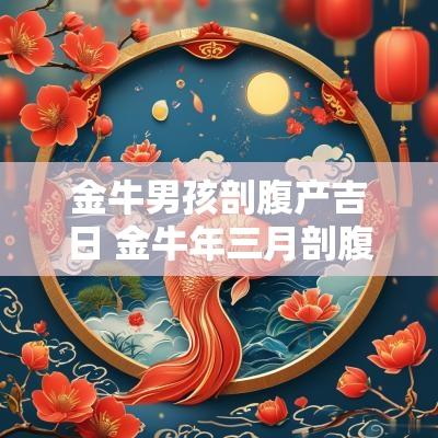 金牛男孩剖腹产吉日 金蛇年三月剖腹产日期