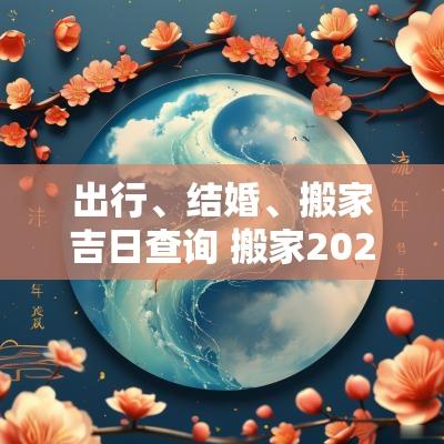 出行、结婚、搬家吉日查询 搬家2025年黄道吉日查询