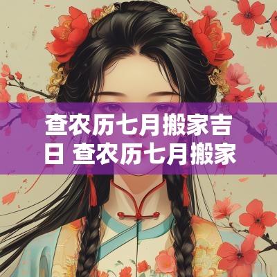 查农历七月搬家吉日 查农历七月搬家吉日有哪些