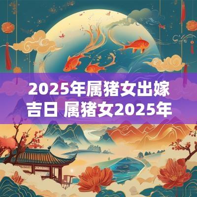 2025年属猪女出嫁吉日 属猪女2025年结婚好不好
