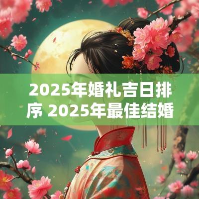 2025年婚礼吉日排序 2025年最佳结婚吉日一览表