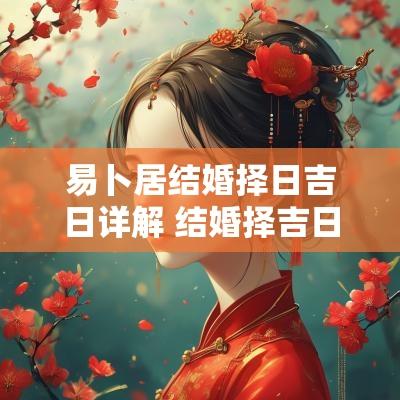 易卜居结婚择日吉日详解 结婚择吉日的方法与步骤