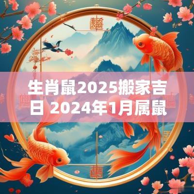 生肖鼠2025搬家吉日 2025年1月属鼠搬家入宅黄道吉日