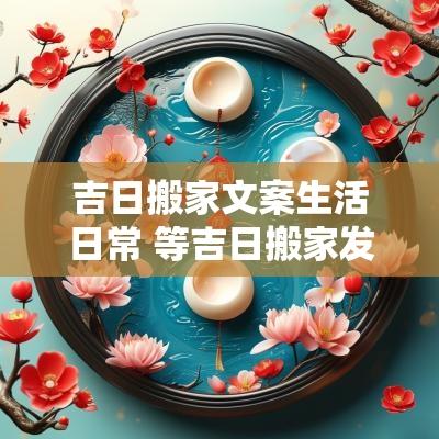 吉日搬家文案生活日常 等吉日搬家发朋友圈文案