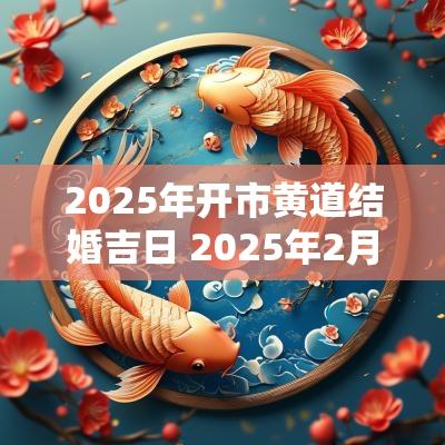 2025年开市黄道结婚吉日 2025年2月开市黄道吉日