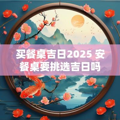买餐桌吉日2025 安餐桌要挑选吉日吗