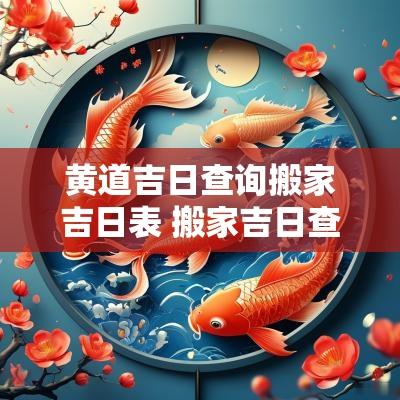 黄道吉日查询搬家吉日表 搬家吉日查询2025年黄道吉日