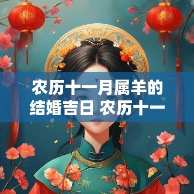 农历十一月属羊的结婚吉日 农历十一月属羊的女人怎么样