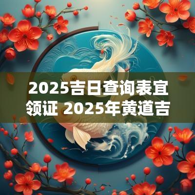 2025吉日查询表宜领证 2025年黄道吉日查询领证