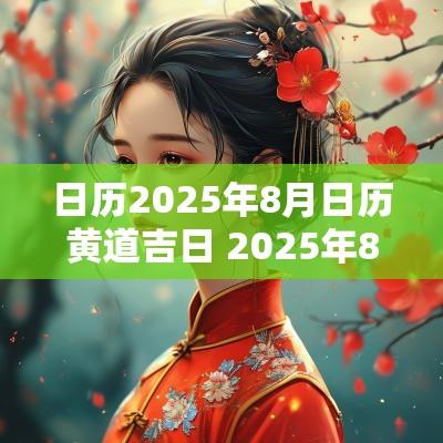 日历2025年8月日历黄道吉日 2025年8月日历