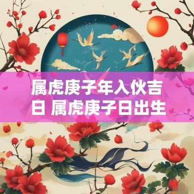 属虎庚子年入伙吉日 属虎庚子日出生怎样