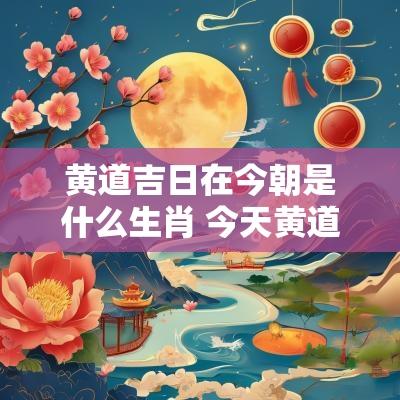 黄道吉日在今朝是什么生肖 今天黄道吉日吉时查询生肖