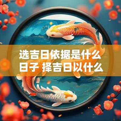 选吉日依据是什么日子 择吉日以什么为依据
