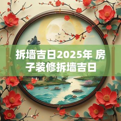 拆墙吉日2025年 房子装修拆墙吉日