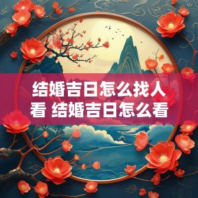 结婚吉日怎么找人看 结婚吉日怎么看最准确