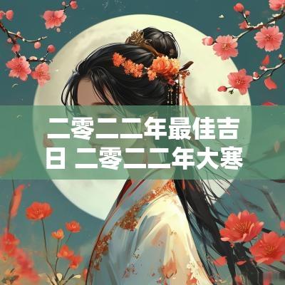 二零二二年最佳吉日 二零二二年大寒的黄道吉日