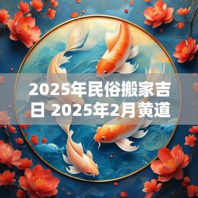 2025年民俗搬家吉日 2025年2月黄道吉日搬家