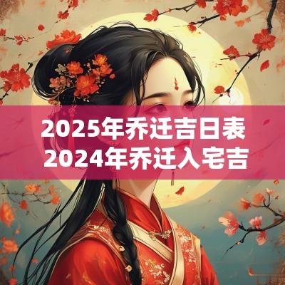 2025年乔迁吉日表 2025年乔迁入宅吉日一览表