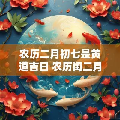农历二月初七是黄道吉日 农历闰二月初七是黄道吉日吗