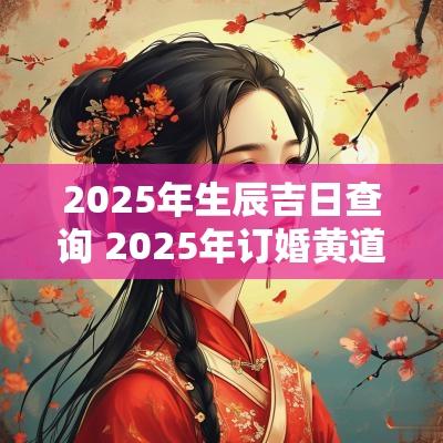 2025年生辰吉日查询 2025年订婚黄道吉日生辰八字