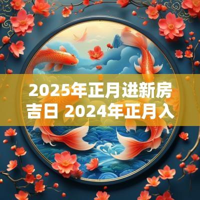 2025年正月进新房吉日 2025年正月入住新房有哪些好日子