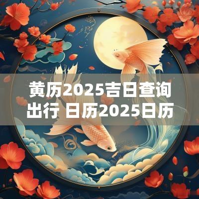黄历2025吉日查询出行 日历2025日历表黄道吉日