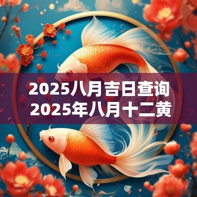 2025八月吉日查询 2025年八月十二黄道吉日?