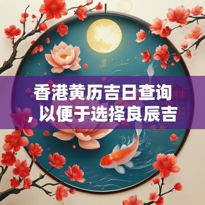 香港黄历吉日查询, 以便于选择良辰吉日